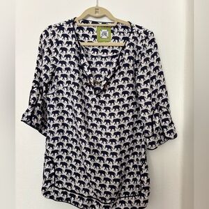 Women's Elephant Print Top -l